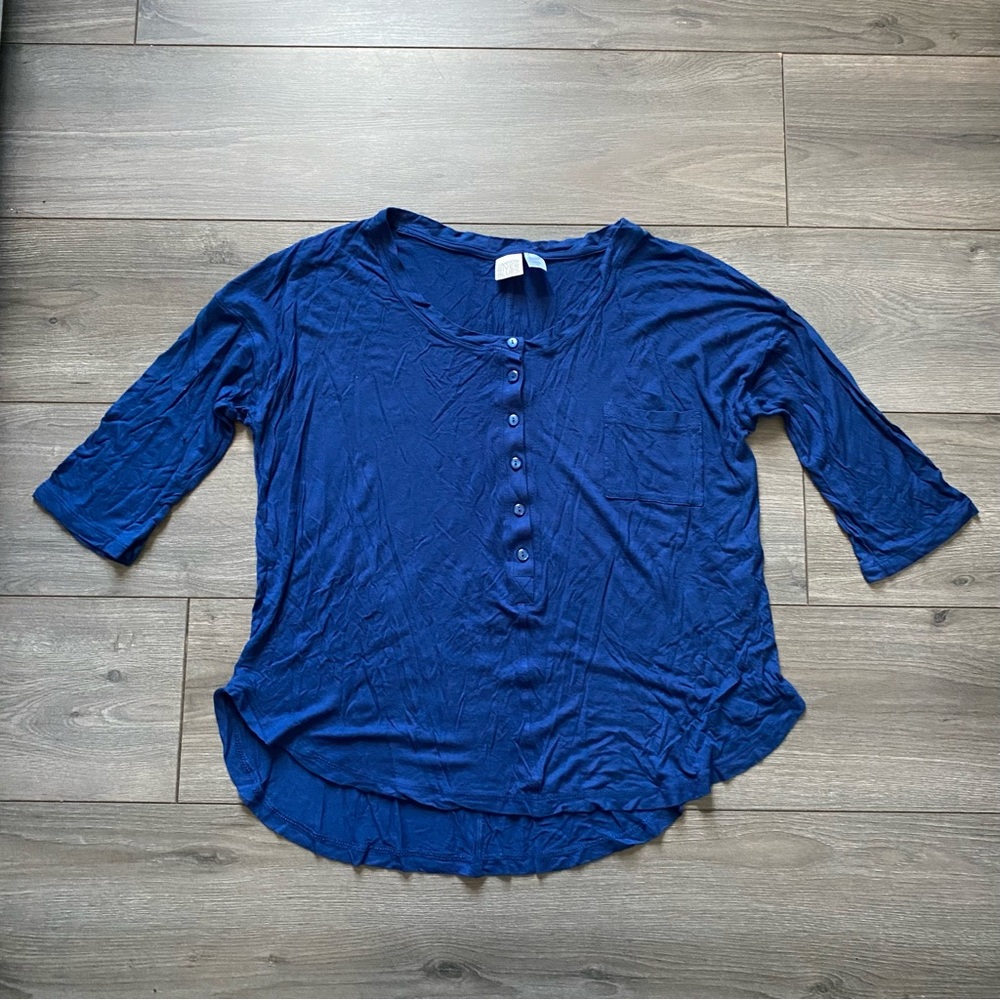Canyon River Blue Button Down Top